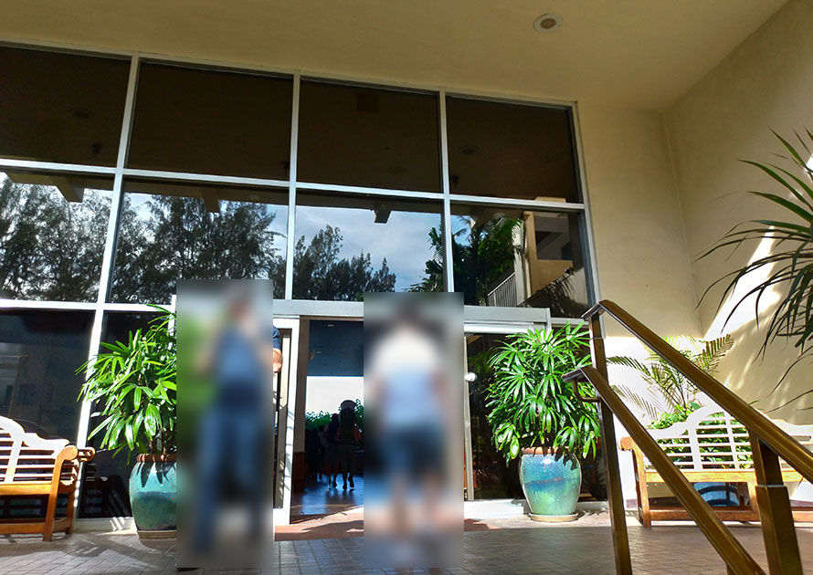 ハワイ ホノルル ニューオオタニ カイマナビーチホテル 入口