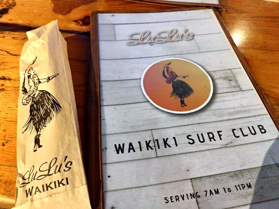 ハワイ ホノルル LULU'S WAIKIKI(ルルズワイキキ) メニュー表